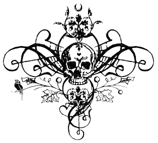 Emo skull design - PNG gratuit
