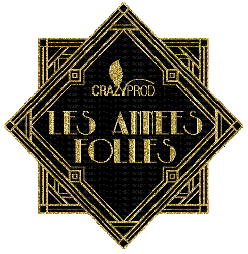 Années Folles.Logo.Gold.Black.Victoriabea - Free animated GIF