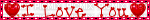 I love you blinkie red and white - Безплатен анимиран GIF