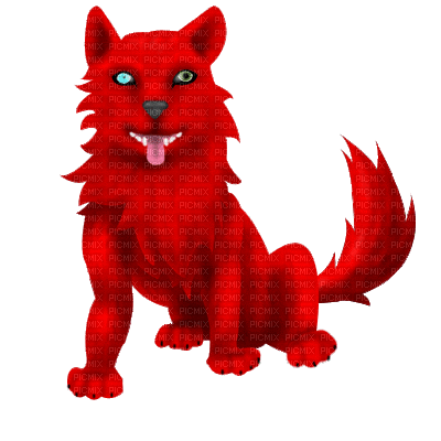 red wolf - GIF animado grátis