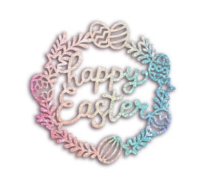 kikkapink happy easter text png spring quote - безплатен png