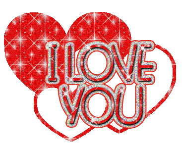 I Love You.Text.Red.Victoriabea - GIF animado grátis