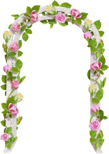 dolceluna deco spring flowers arch frame - bezmaksas png