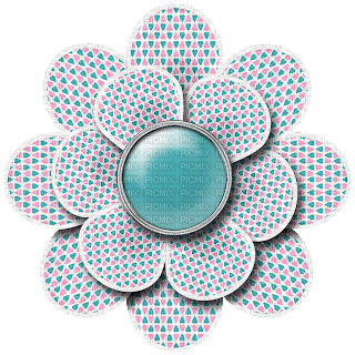 teal flower Bb2 - png gratuito