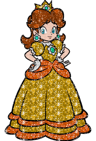 Glitter Princess Daisy - Бесплатный анимированный гифка