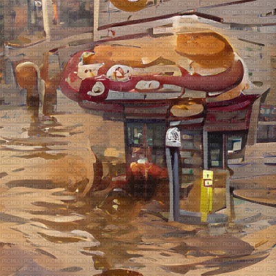Flooded Hot Dog Shop - Free PNG