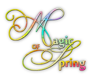 soave text magic spring rainbow - PNG gratuit