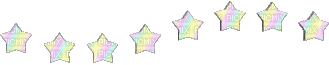 pastel rainbow star divider - Free animated GIF