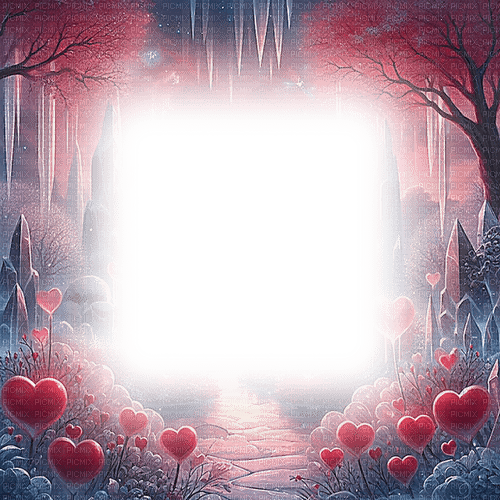 ♡§m3§♡ landscape vday nature red overlay - Free PNG