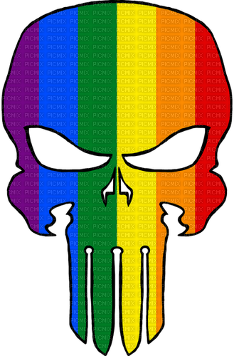 Gay Pride Skull - png gratuito