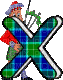 Kaz_Creations Alphabets Scottish Letter X - Free animated GIF