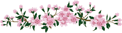 frise fleurs roses - GIF animasi gratis