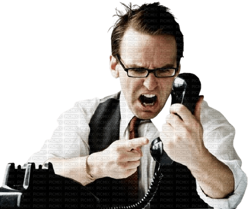 Homme au telephone - zdarma png