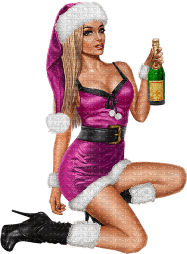 Christmas woman - png gratis