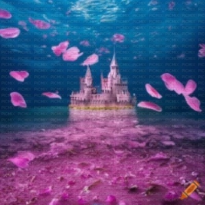 Pink Underwater Castle - Free PNG