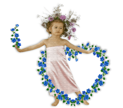 Kaz_Creations Baby Enfant Child Girl Flowers Deco - png ฟรี