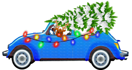 car x-mas reindeer - ücretsiz png