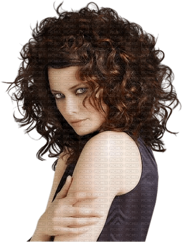 curly brunette woman sunshine3 - png gratis