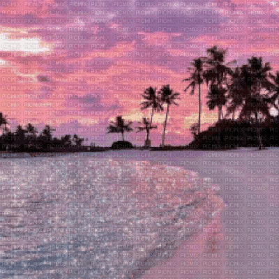 Pink Beach Background - Free animated GIF