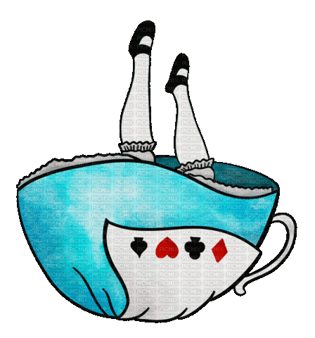 Alice in wonderland - Cup - GIF animé gratuit