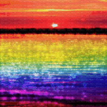 rainbow sunset - GIF animé gratuit