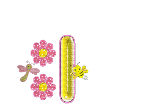 Kaz_Creations Alphabets Flowers-Bee Letter I - zadarmo png