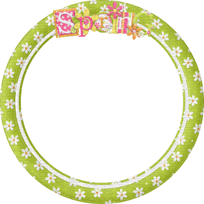 green circle frame (created with gimp) - ücretsiz png