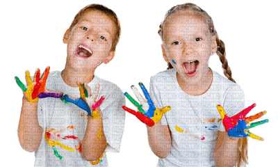 Kaz_Creations Children Friends Painted 🎨 Hands - bezmaksas png