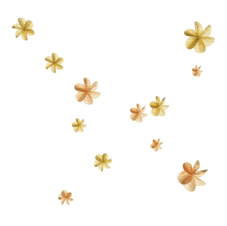 Yellow flowers deco [Basilslament] - PNG gratuit