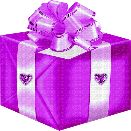Gift.Box.Card.Hearts.Purple - png gratis