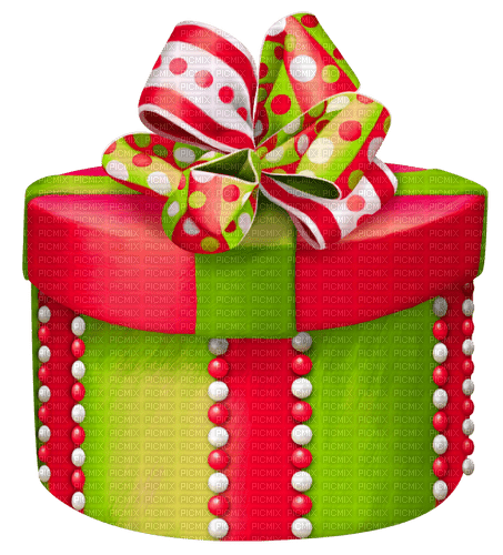 Gift.Box.White.Red.Green - Free PNG