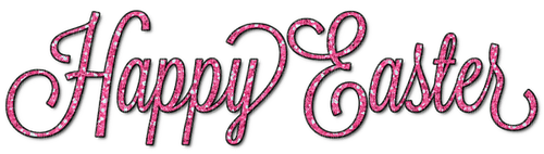 Happy Easter.Text.Pink - KittyKatLuv65 - PNG gratuit