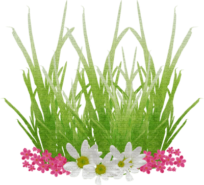 Kaz_Creations Garden Deco Grass Flowers - besplatni png