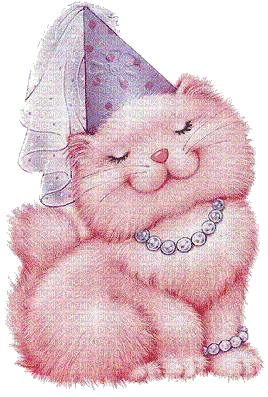 Pink kitty - Безплатен анимиран GIF