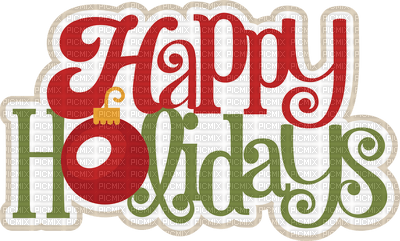 Kaz_Creations Logo Text Happy Holidays - ücretsiz png
