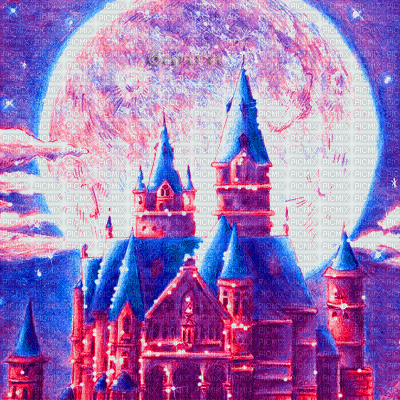 Y.A.M._Fantasy Landscape castle - 無料のアニメーション GIF