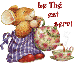le thé est servi - Бесплатный анимированный гифка
