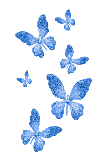 Animated.Butterflies.Blue - By KittyKatLuv65 - GIF animé gratuit