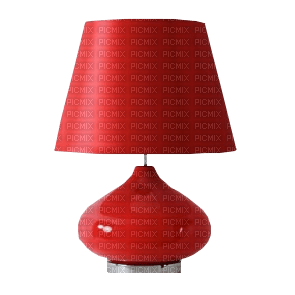 Kaz_Creations Deco Lamp Red - PNG gratuit