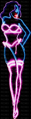 neon femme sexy - Free animated GIF