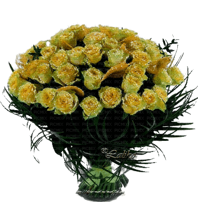 yellow 1 flowers -Nitsa Papakon - Бесплатни анимирани ГИФ