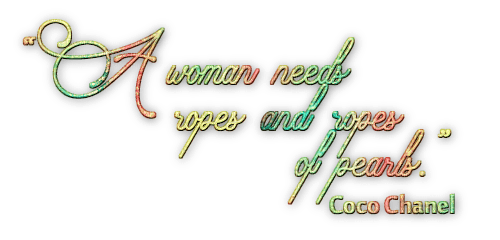 soave text pearl coco chanel pink green yellow - Free PNG