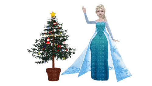 Elsa Frozen Christmas - nemokama png
