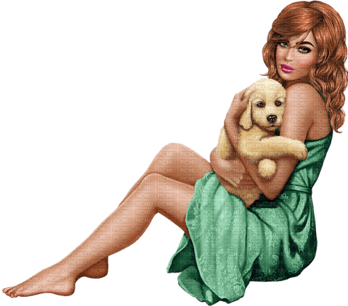 Women. Dog. Leila - Free PNG