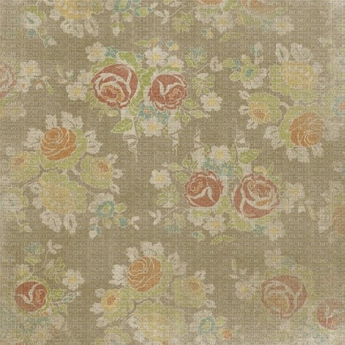 Vintage Background Paper Fond Papier Flowers brown - 無料png