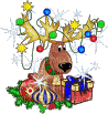 Reindeer lights - GIF animado grátis
