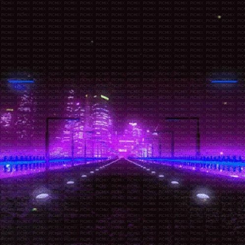 neon road background - Free PNG