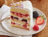 tranche de gâteau chocolat et fraise - png grátis