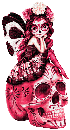 Animated.Sugar.Skull.Fairy - By KittyKatLuv65 - Бесплатни анимирани ГИФ