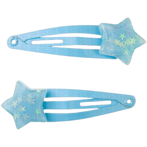glitter sparkle blue star hair clips - ücretsiz png